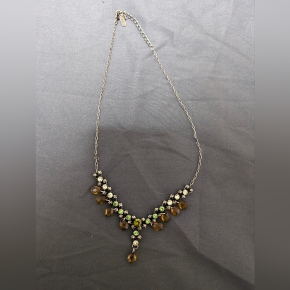 3 statement necklaces from early 2000s pearl and hearts sparkly vintage green - Picture 5 of 8